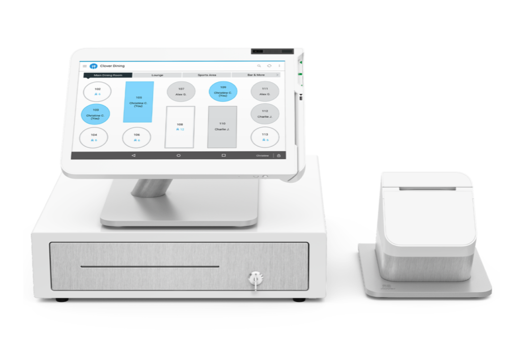 Clover Station with cash drawer and printer