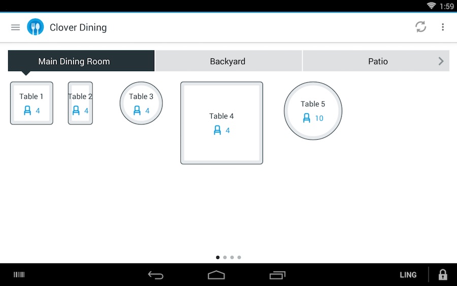 clover dining floor plan